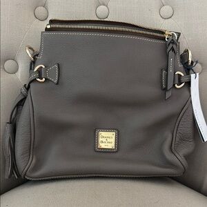 Dooney & Bourke Gray Leather Shoulder Bag